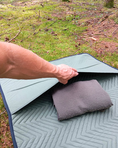 Canvas-Schafwollmatte mit Zickzackmuster (Bedroll) "FREYA" - Made in Germany